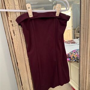 Altar'd State Strapless Wine Dress